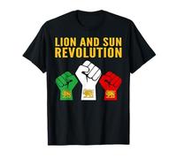 Lion and Sun Revolution Persa Heritage Puños Elevados Protes Camiseta