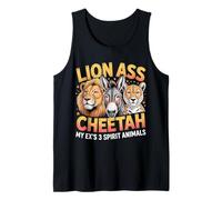 Lion Ass Cheetah My Ex's 3 Spirit Animals Divorcio - Camiseta sin Mangas
