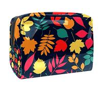 Lion at The Tropical Jungle - Bolsa de maquillaje portátil para bolso, organizador de viaje para artículos de tocador, bolsa de belleza para mujer, Multicolor 02, 18.5x7.5x13cm/7.3x3x5.1in, Estuche de