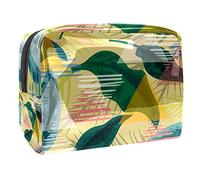 Lion at The Tropical Jungle - Bolsa de maquillaje portátil para bolso, organizador de viaje para artículos de tocador, bolsa de belleza para mujer, Multicolor 08, 18.5x7.5x13cm/7.3x3x5.1in, Estuche de