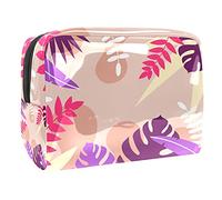 Lion at The Tropical Jungle - Bolsa de maquillaje portátil para bolso, organizador de viaje para artículos de tocador, bolsa de belleza para mujer, Multicolor 06, 18.5x7.5x13cm/7.3x3x5.1in, Estuche de
