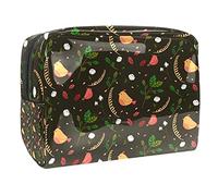 Lion at The Tropical Jungle - Bolsa de maquillaje portátil para bolso, organizador de viaje para artículos de tocador, bolsa de belleza para mujer, Multicolor 09, 18.5x7.5x13cm/7.3x3x5.1in, Estuche de