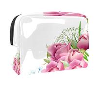 Lion at The Tropical Jungle - Bolsa de maquillaje portátil para bolso, organizador de viaje para artículos de tocador, bolsa de belleza para mujer, Multicolor 07, 18.5x7.5x13cm/7.3x3x5.1in, Estuche de