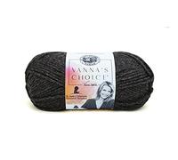 Lion Brand Yarn (1 Skein 860-404E Vanna's Choice Yarn, Dark Grey Heather Hilo, Mezcla de acrílico, Gris Oscuro Jaspeado, 1 Pack, 156
