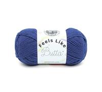 Lion Brand Yarn 215-109 Feels Like Butta Yarn, azul real, una madeja