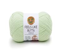 Lion Brand Yarn 215-156 Feels Like Butta Yarn, Menta, Poliéster, One Skein, 199