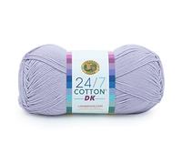 Lion Brand Yarn 24/7 Cotton DK, hilo de algodón mercerizado de doble punto para tejer, ganchillo, prendas ligeras, lirio del desierto, 1 paquete