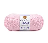 Lion Brand Yarn Basic Stitch - Hilo antibolitas para tejer, ganchillo y manualidades, color rosa bebé, 1 paquete
