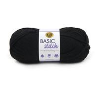 Lion Brand Yarn Company 202-153 Basic Stitch - Hilo antibolitas, color negro, una madeja