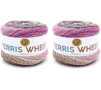 Lion Brand Yarn Company 217-602 Ferris Wheel Yarn, Wild Violets - Madeja de hilo (Paquete de 2)