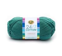 Lion Brand Yarn Cotton Yarn, Jade 761-178 24-7 Hilo de algodón, 15.24x6.35x6.35 cm, 170