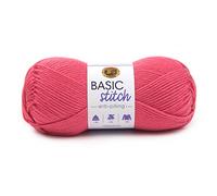 Lion Brand Yarn Company Hilo antibolitas Basic Stitch 202-195, color rosa intenso, una madeja