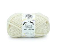 Lion Brand Yarn Company Hilo, poliéster, blanco antiguo, 1 paquete
