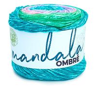 Lion Brand Yarn Mandala Ombre - Hilo multicolor para tejer, ganchillo y manualidades, equilibrio, 1 paquete