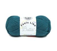 Lion Brand Yarn Feels Like Butta, hilo suave para tejer, ganchillo y manualidades, color verde azulado, 1 paquete