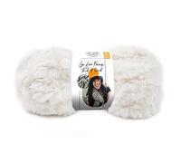 Lion Brand Yarn Go for Faux Thick & Quick, hilo de piel sintética súper voluminoso para tejer, ganchillo y manualidades, Baked Alaska, 1 paquete