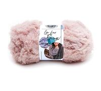 Lion Brand Yarn Go for - Hilo de piel sintética voluminosa para tejer, ganchillo y manualidades, caniche rosa, 1 paquete