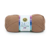 Lion Brand Yarn - Hilo de algodón, cacao, 1 paquete
