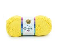 Lion Brand Yarn - Hilo de algodón, gota de limón, 1 paquete