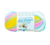 Lion Brand Yarn Ice Cream, DK Weight - Hilo de mezcla acrílica para tejer, ganchillo y manualidades, pistas de conejo, 1 paquete