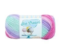 Lion Brand Yarn Ice Cream, DK Weight - Hilo de mezcla acrílica para tejer, ganchillo y manualidades, Ube, 1 paquete