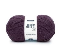 Lion Brand Yarn Jiffy Bonus Bundle, hilo voluminoso clásico para tejer, ganchillo y manualidades, berenjena, 1 paquete