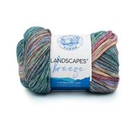 Lion Brand Yarn, Landscapes Breeze - Hilo multicolor para tejer y ganchillo, sauce, 1 paquete