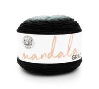 Lion Brand Yarn Mandala Gradient, hilo multicolor para tejer, ganchillo y manualidades, negro, 1 paquete