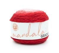 Lion Brand Yarn Mandala Gradient, hilo multicolor para tejer, ganchillo y manualidades, rojo, 1 paquete