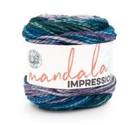 Lion Brand Yarn Mandala Impressions, hilo multicolor para tejer, ganchillo y manualidades, bosque lluvioso, 1 paquete