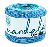 Lion Brand Yarn Mandala Ombre - Hilo multicolor para tejer, ganchillo y manualidades, mantra, 1 paquete