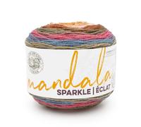 Lion Brand Yarn Mandala Sparkle, hilo multicolor para tejer, ganchillo y manualidades, Cetus, 1 paquete