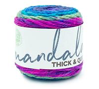 Lion Brand Yarn Mandala Thick & Quick - Hilo multicolor voluminoso para tejer, ganchillo y manualidades, vórtice, 1 paquete