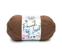 Lion Brand Yarn Pound of Love Value Yarn - Hilo grande para tejer y ganchillo, hilo para manualidades, color moca