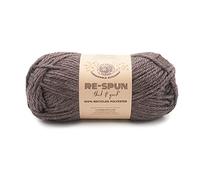 Lion Brand Yarn Respun Thick & Quick, hilo de poliéster reciclado súper voluminoso para tejer, ganchillo y manualidades, espresso, 1 paquete