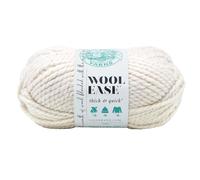 Lion Brand Yarns - Ovillo grueso de lana y acrílico, 21,59 x 9,53 X 9,53 cm, acrílico, Hueso, 92 yd/84 m