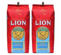 Lion Coffee, Sabor a vainilla y macadamia, tostado ligero, grano entero, bolsa de 24 onzas (paquete de dos)