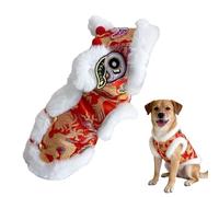 Lion Dance Pet Costume - Winter Puppy Clothes, Spring Festival Cat Outfits | Festive Themed Celebration Apparel, Cute Animal Party Outfit Set With Comfortable Soft Fabric For Family Gatherings Home Pa