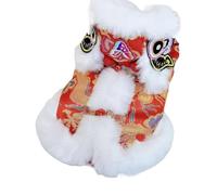 Lion Dance Pet Costume - Winter Puppy Clothes, Spring Festival Cat Outfits | Festive Themed Celebration Apparel, Cute Animal Party Outfit Set With Comfortable Soft Fabric For Family Gatherings Home Pa