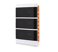 Lion Electric Caja de distribución empotrada, 3 filas, 36 módulos, subdistribución IP40 para ambientes húmedos y todos los interiores, caja de fusibles con puerta transparente, distribuidor pequeño