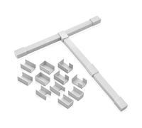 LION Electric Canaleta para cables autoadhesiva blanca 12x12mm | 4x1m con piezas de conexión - Canal de cable para ocultar cables - Canaletas de cable de varios tamaños - Barra de cable para