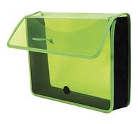 Lion Expand-N-File Cartera expandible de polietileno, letra (9-1/2 x 12 pulgadas), refuerzo de 3 pulgadas, verde transparente, 1 cartera (48160-GR)
