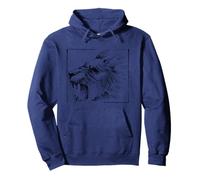 Lion Face Graphic Leaders African Pride of Lions para Hombre Sudadera con Capucha