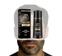 Lion Hair Champu No White Anticanas para la barba. Adiós a las canas en solo 10 minutos de lavado, en una sola aplicación y de manera permanente. Ingredientes naturales. (Negro (Black))