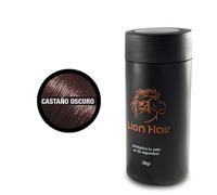 LION HAIR. Fibras Capilares 28gr. Multiplica tu pelo en 30 segundos. Densificador de cabello. Microfibras de algodón para hombre y mujer. (Dark Brown (castaño oscuro))