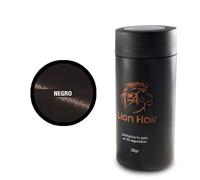 LION HAIR. Fibras Capilares 28gr. Multiplica tu pelo en 30 segundos. Densificador de cabello. Microfibras de algodón para hombre y mujer. (Black (negro))