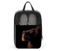 Lion Head - Bolsa de zapatos de tinta sólida para viajes, uso diario, antipolvo