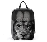 Lion Head - Bolsa para zapatos de golf, color blanco y negro para viajes, uso diario, antipolvo