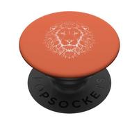 Lion Head Line Art Minimalista PopSockets PopGrip Adhesivo