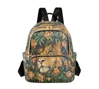 Lion in The Flower Bush - Mochila para mujer, bolso de hombro para mujer, casual, para la universidad, viajes, pequeña, Leones y flores, S